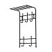 Вешалка настенная ВПТ5 (черный) 410х745х255 (5)