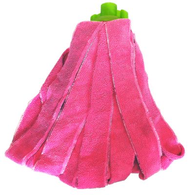 Насадка для швабры УМНИЧКА из микрофибры резаная 140г розовая (50)