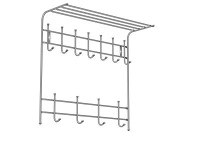 Вешалка настенная ВПТ11 (серебро) 740х745х255 (5)