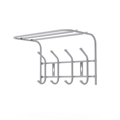 Вешалка настенная ВП4 (матовый серый) с полкой 405х265х245 НИКА (5)