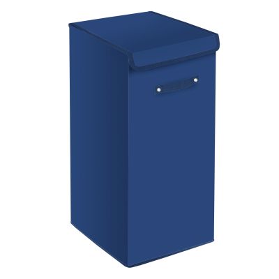 Корзина для белья с крышкой СИНИЙ