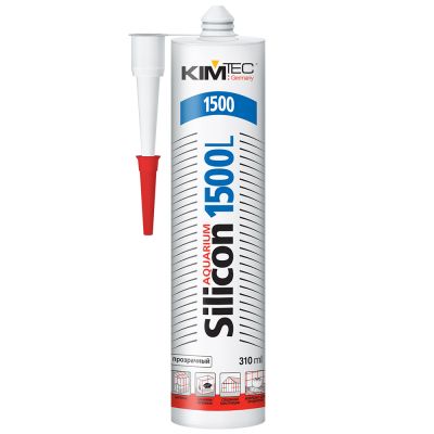 Герметик силиконовый «KIM TEC» 1500L для аквариумов, прозрачный, 310 мл, (12)