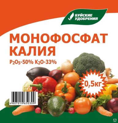 Удобрение Монофосфат калия 0,5кг (БХЗ) 1/40