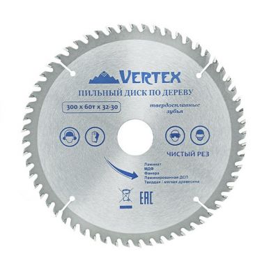 Диск пильный 300 х 60Т х 32мм/30мм VertexTools