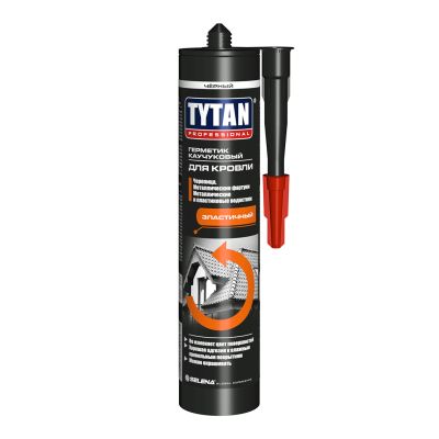 Герметик КРОВЕЛЬНЫЙ КАУЧУКОВЫЙ TYTAN для кровли ЧЕРНЫЙ 310мл.(12)