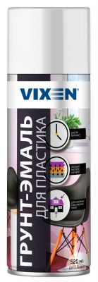 Грунт-эмаль Vixen д/пласт, белый матовый 9003 аэрозоль 520 мл