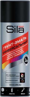 Аэрозоль Sila Home ГРУНТ эмаль ЧЕРНЫЙ 520мл (12)