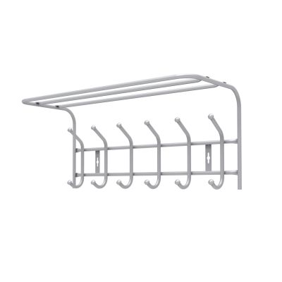 Вешалка настенная ВП6М (матовый серый) с полкой 608х265х240 НИКА (5)