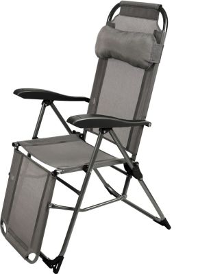 Кресло-шезлонг складное с подножкой К3 (гранатовый)