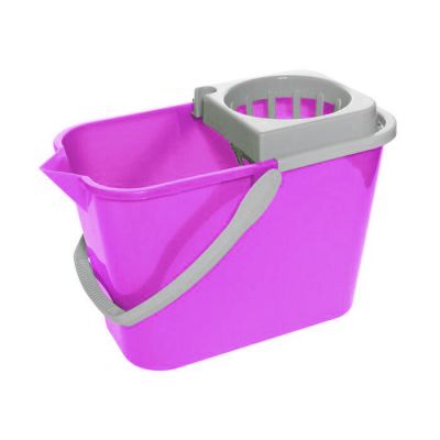 Ведро пластмассовое с отжимом 10л фиолетовое (МУЛЬТИПЛАСТ) (9)