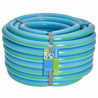 Шланг поливочный ф3/4 ПВХ 20м армир., трехслойный АПРЕЛЬ