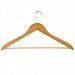 Вешалка для одежды деревянная 44,5см, Премиум, бамбук, хром BY