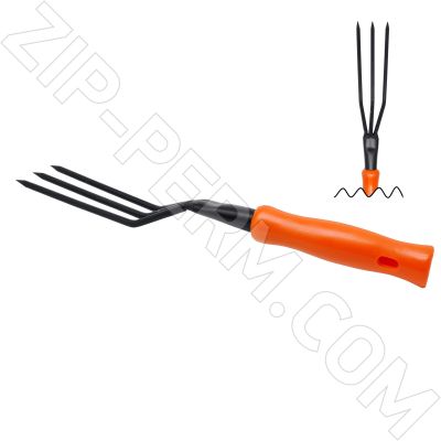 Вилка посадочная 3-зубая с пластмассовой ручкой 