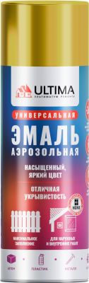 Аэрозоль Ultima МЕТАЛЛИК эмаль ЛАТУНЬ 520мл (12)