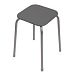 Табурет 4 ножки Эконом 3 ТЭ3/С СЕРЫЙ
