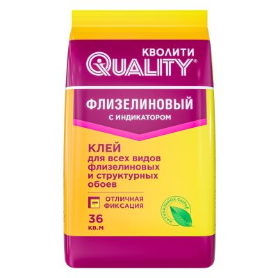 Клей обойный Quality флизелиновый ИНДИКАТОР 200 г (30)