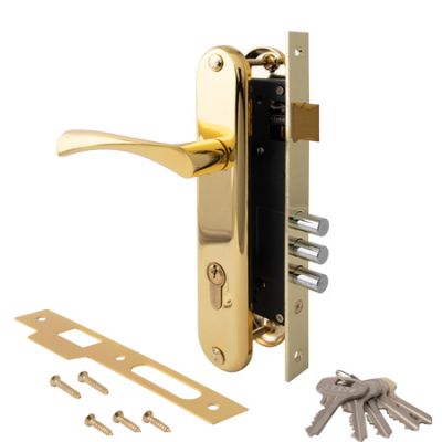 ЗВ Апекс 2223/60-G замок врезной с ручками (золото) (1/10)