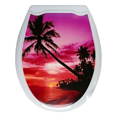 Сиденье для унитаза с рисунком МУЛЬТИПЛАСТ (10) ЗАКАТ Сиденье для унитаза с рисунком МУЛЬТИПЛАСТ (10) ЗАКАТ