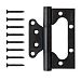 Петля бабочка Апекс INFINITY 102*80*3-PS2-INOX-BLM накладная, без врезки (нержавеющая сталь/черный м