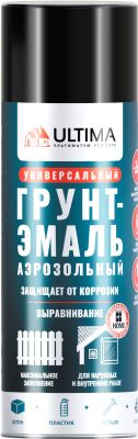 Аэрозоль Ultima ГРУНТ эмаль ЧЕРНЫЙ 520мл (12)