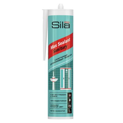 Герметик силикон Sila PRO Max Sealant санитарный БЕЛЫЙ 290мл (25)