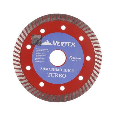 Диск алмазный отрезной 125x22,2мм ТУРБО VertexTools