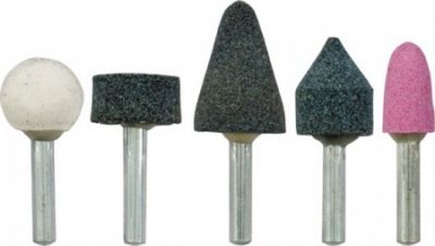 Шарошки абразивные для фигурных отверстий, по камню 5шт (малые) FIT