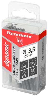 Сверло по металлу 3,5х70мм HSS-G P6M5 