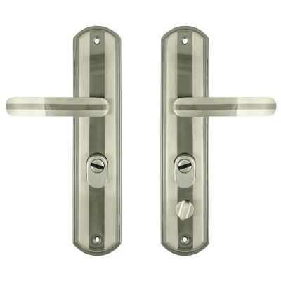 Ручки для Кит. дверей на планке (левая) НОРА-М ECO200-68мм (мат.хром/черный никель)