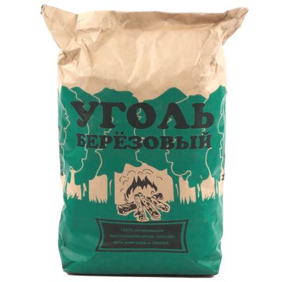 Уголь берёзовый  3,0кг (бумажный мешок)
