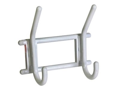 Вешалка 2-х крючк. (снежно-белая) пластмасса г.Кунгур(40)