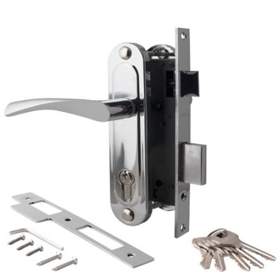 ЗВ Апекс 1223/60-CR замок врезной с ручками (хром) (1/20)