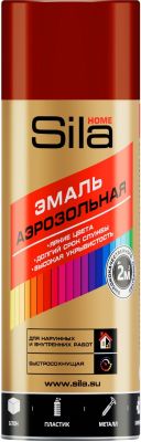 Краска Sila HOME Max Paint ВИННО-КРАСНЫЙ RAL3005 аэрозольная унив.520мл