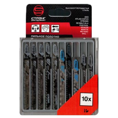 Пилки лобзиковые STRONG  АССОРТИ 10шт. (Китай)