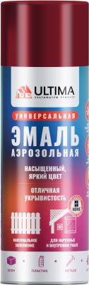 Аэрозоль Ultima эмаль ВИШНЕВАЯ (RAL 3003) 520мл (12)