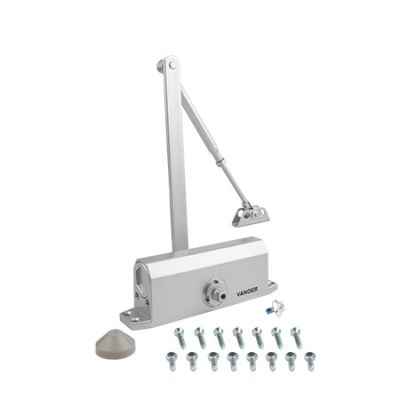 Доводчик дверной Vanger DC-120-SL (-40/+60 до 120кг) СЕРЕБРО (10)
