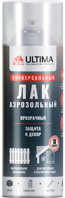 Аэрозоль Ultima ЛАК ГЛЯНЦЕВЫЙ акриловый 520мл (12)