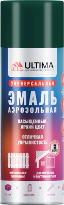 Аэрозоль Ultima эмаль ЗЕЛЕНЫЙ МОХ (RAL 6005) 520мл (12)