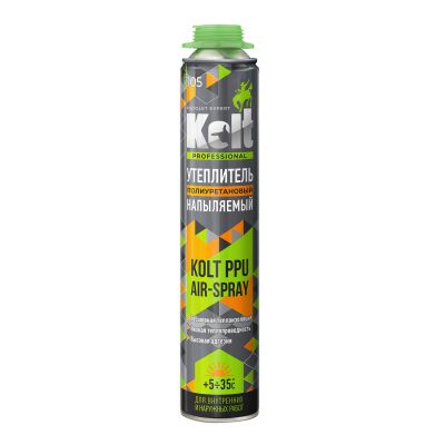 Пена- утеплитель ПРОФИ напыляемая летняя «KOLT PPU AIR-SPRAY» 900г