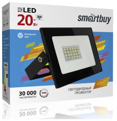 Прожектор Smartbuy 20Вт 6500K IP65 1600Лм (50)