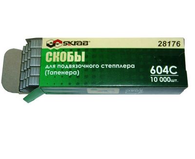 Скобы для подвязочного степлера (тапенера) 10000шт SKRAB (100)