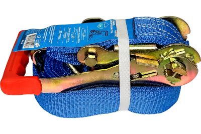 Стяжка-лента  8м х35мм 1500кг крюки, храповик VertexTools