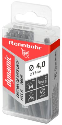 Сверло по металлу  4,0х75мм HSS-G P6M5 