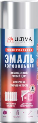 Аэрозоль Ultima эмаль СЕРАЯ-СВЕТЛО (RAL 7035) 520мл (12)