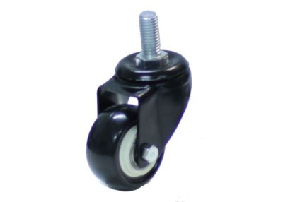 Колесо мебельное d-50 на резьбе М8 PVC черное (150)
